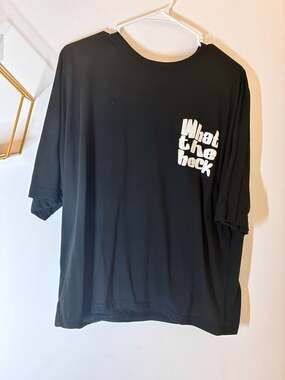 Manfinity What The Heck Graphic T-Shirt Size L Black